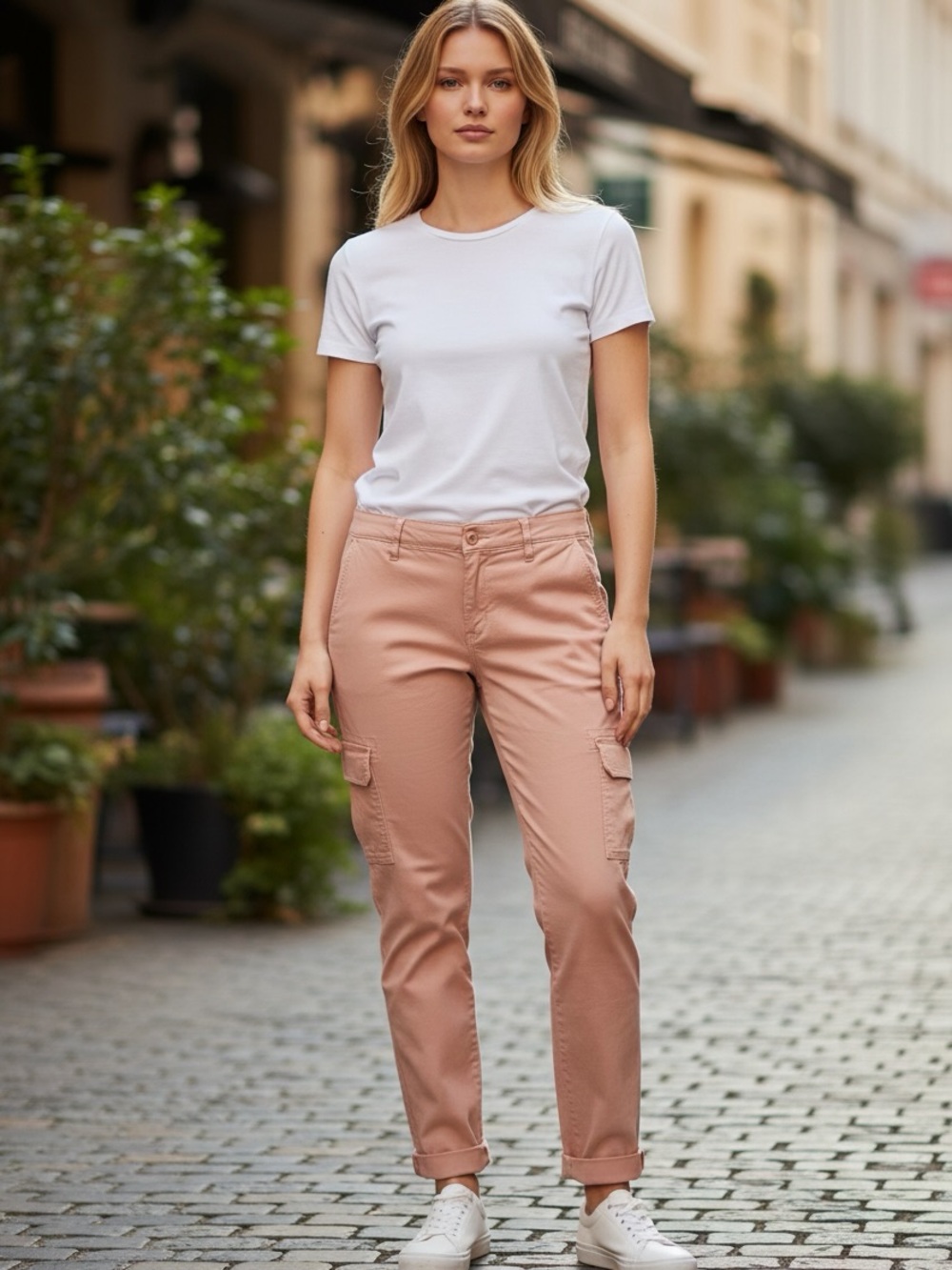 NWT Level 99 Dayla Cargo Pants Citrus Pink Size 29